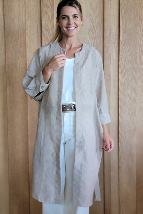 Kimono Ola Lino Tostado