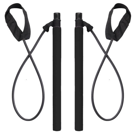 Set Barra Pilates C/Bandas Gym Yoga Entrenamiento Multicolor