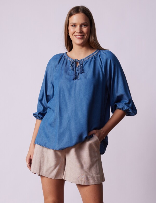 Blusa Tencel Cordel JEAN