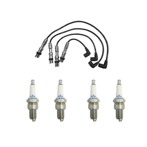 KIT DE CABLE DE BUJIAS + BUJIAS MONOPUNTO Kit De Cable De Bujias + Bujias Monopunto