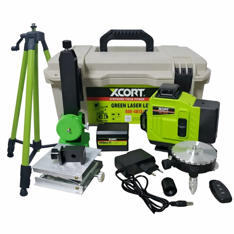 XCORT NIVEL LASER AUTONIVELANTE 360º GRADOS 12 LINEAS VERDE 3D Xcort Nivel Laser Autonivelante 360º Grados 12 Lineas Verde 3d