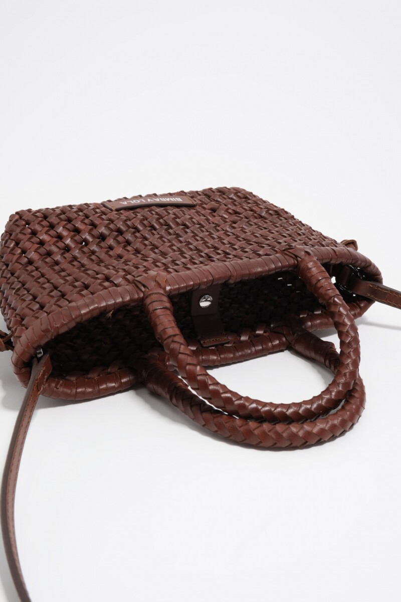 BOLSO MINI TRENZADA Marron
