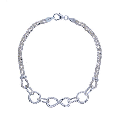 Pulsera de plata 925, INFINITO. Pulsera de plata 925, INFINITO.