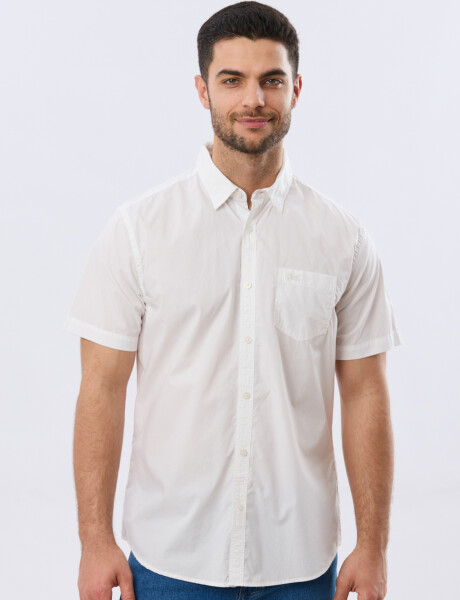 CAMISA LISA DE ALGODÓN Blanco