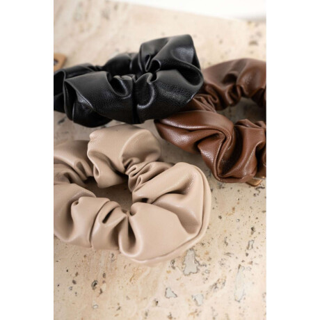 Scrunchie Cuero Vegano Whisky