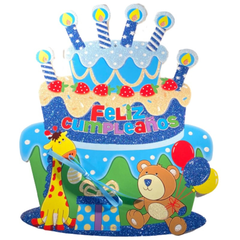 Colgante Decorativo Torta Celeste