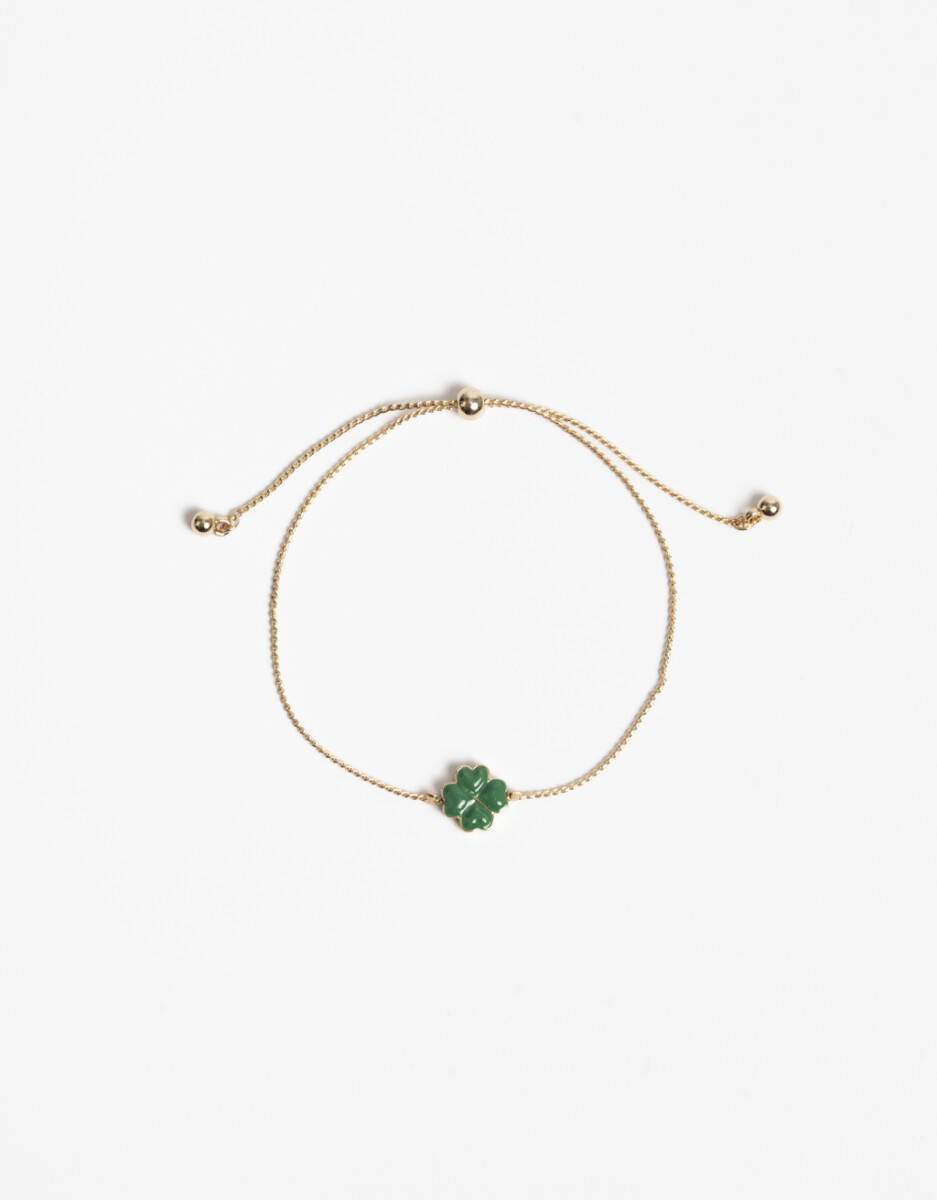Pulsera Flexible Dije Trébol 