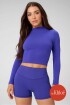 Polo Manga Larga Seamless Long-Sleeve Essential Tee Mujer Nightfall