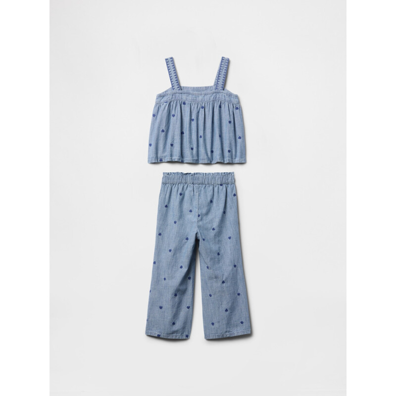 CHAMBRAY TANK X PANT SET LIGHT WASH