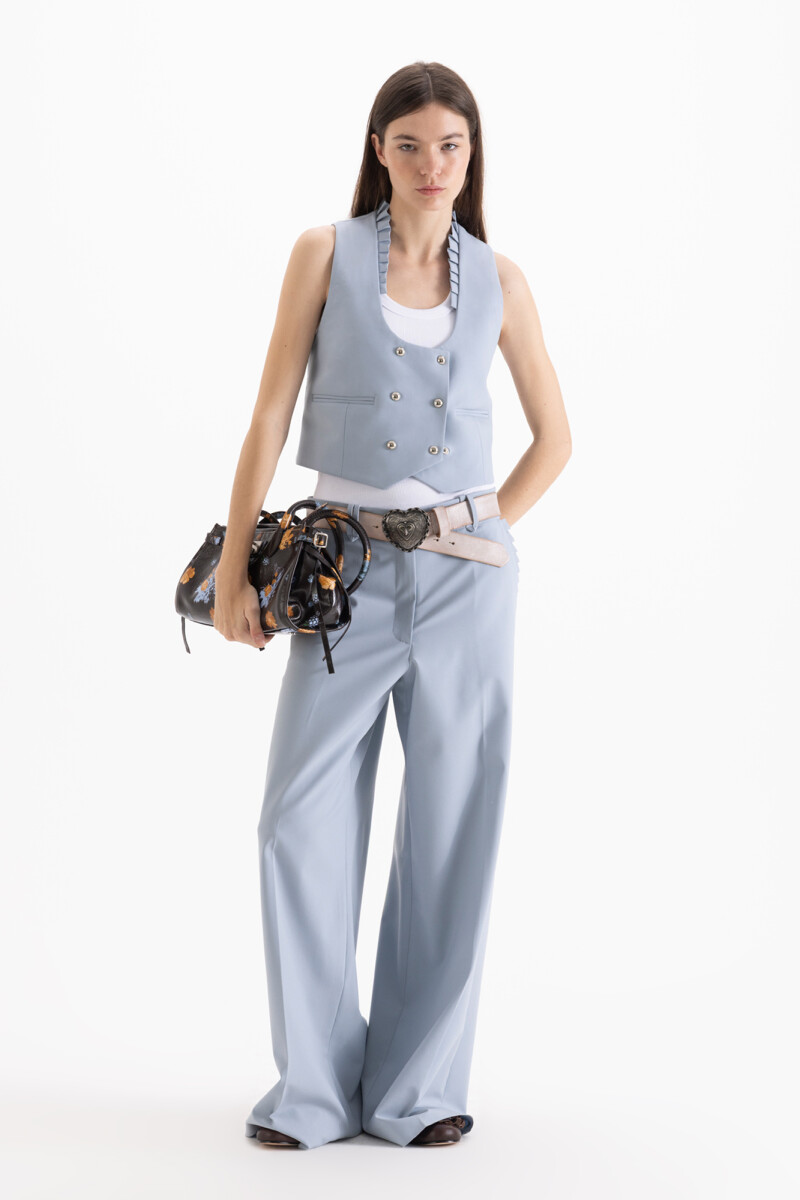 PANTALON CAPRI Celeste