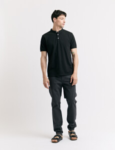 520750 REMERA HARRINGTON LABEL Negro