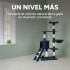 Rascador Torre 5 Niveles En Felpa Y Sisal Para Gato Juego Color Azul