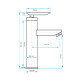 Griferia De Lavatorio Bajo Linea Edimburgo Aqualia Cromo 40Mm CROMO