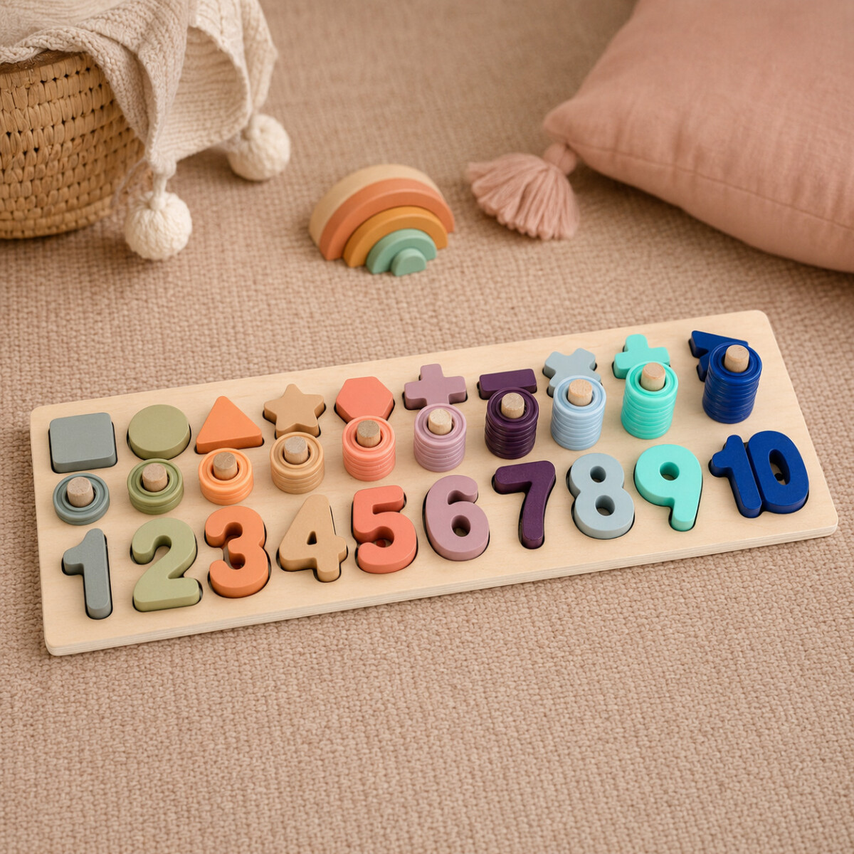 Cubo de Actividades Infantil 5 en 1 Elefante - CELESTE 