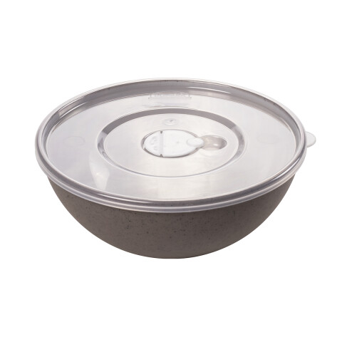 Bowl Plástico Gourmet con Tapa 600 ml GRIS