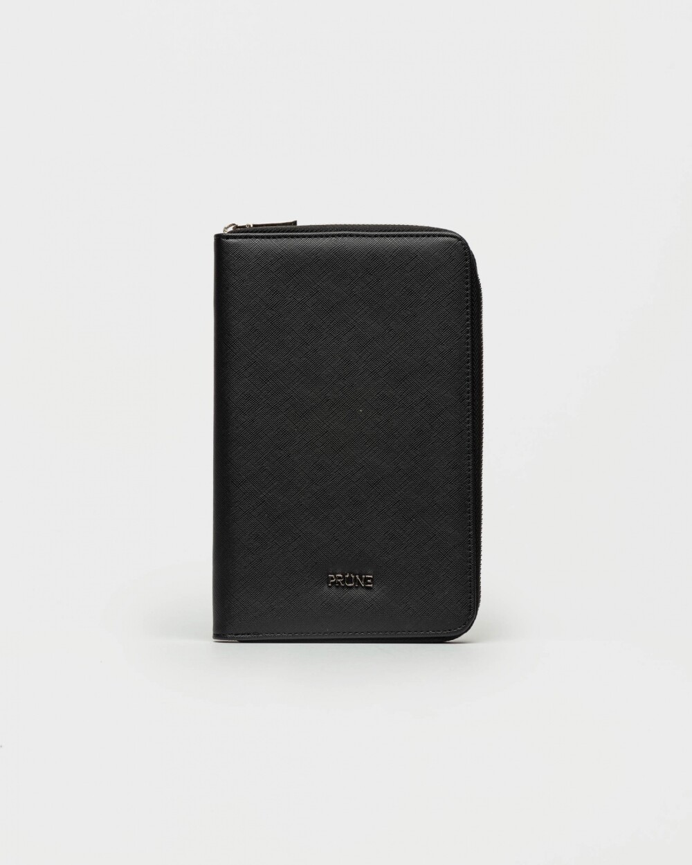 Billetera Travel en Efecto Cuero Saffiano Negro