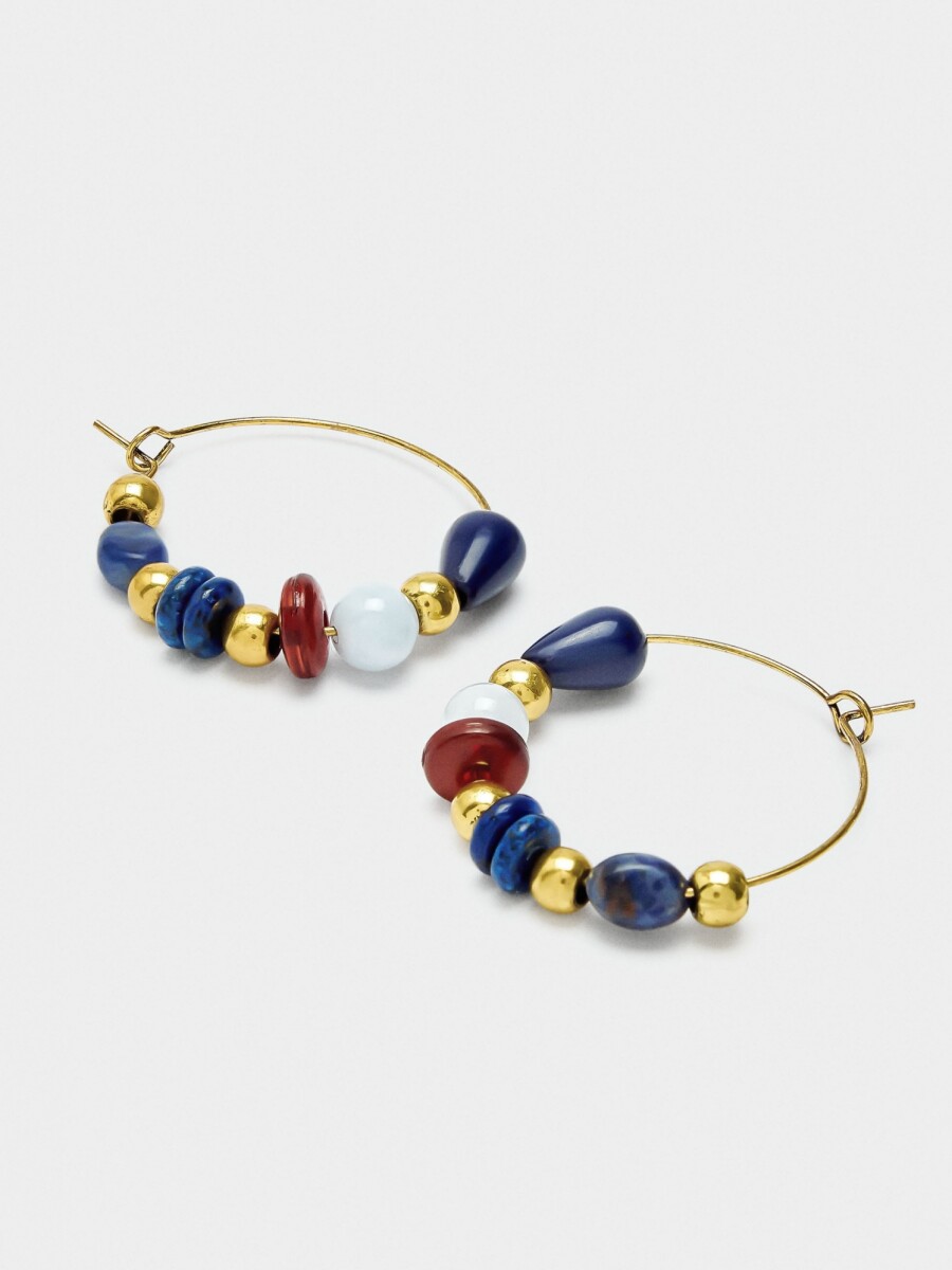 Aros Con Piedras multicolor