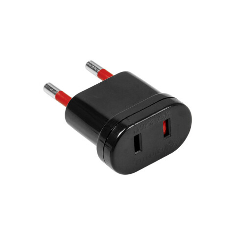 Adaptador 2 polos s/tierra salida americana negro C84540N