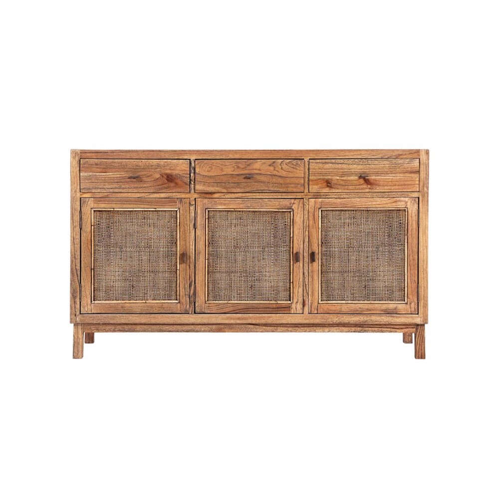 APARADOR/CRISTALERO MADERA NATURAL-BEIGE MINDI