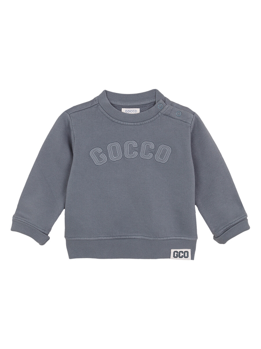 Sudadera Con Parche Azulado