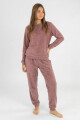 Pijama leopard fleece Rosa antique