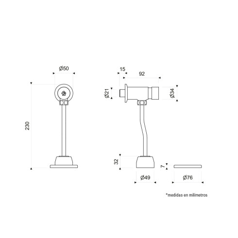 Llave De Paso Temporizador Automatico Fv Para Mingitorio 000