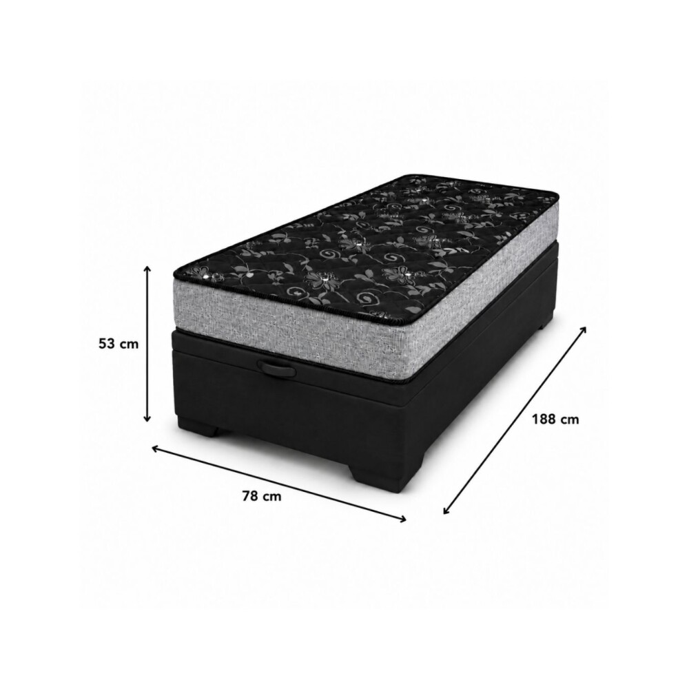 SOMMIER - VITAL 1 PLAZA 100% ESPUMA CON BOX BAÚL SOMMIER - VITAL 1 PLAZA 100% ESPUMA CON BOX BAÚL