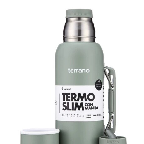 Termo Terrano Slim 750ML Base de Silicona OLIVA