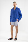 100% LINEN LONG SLEEVE SHIRT Blue