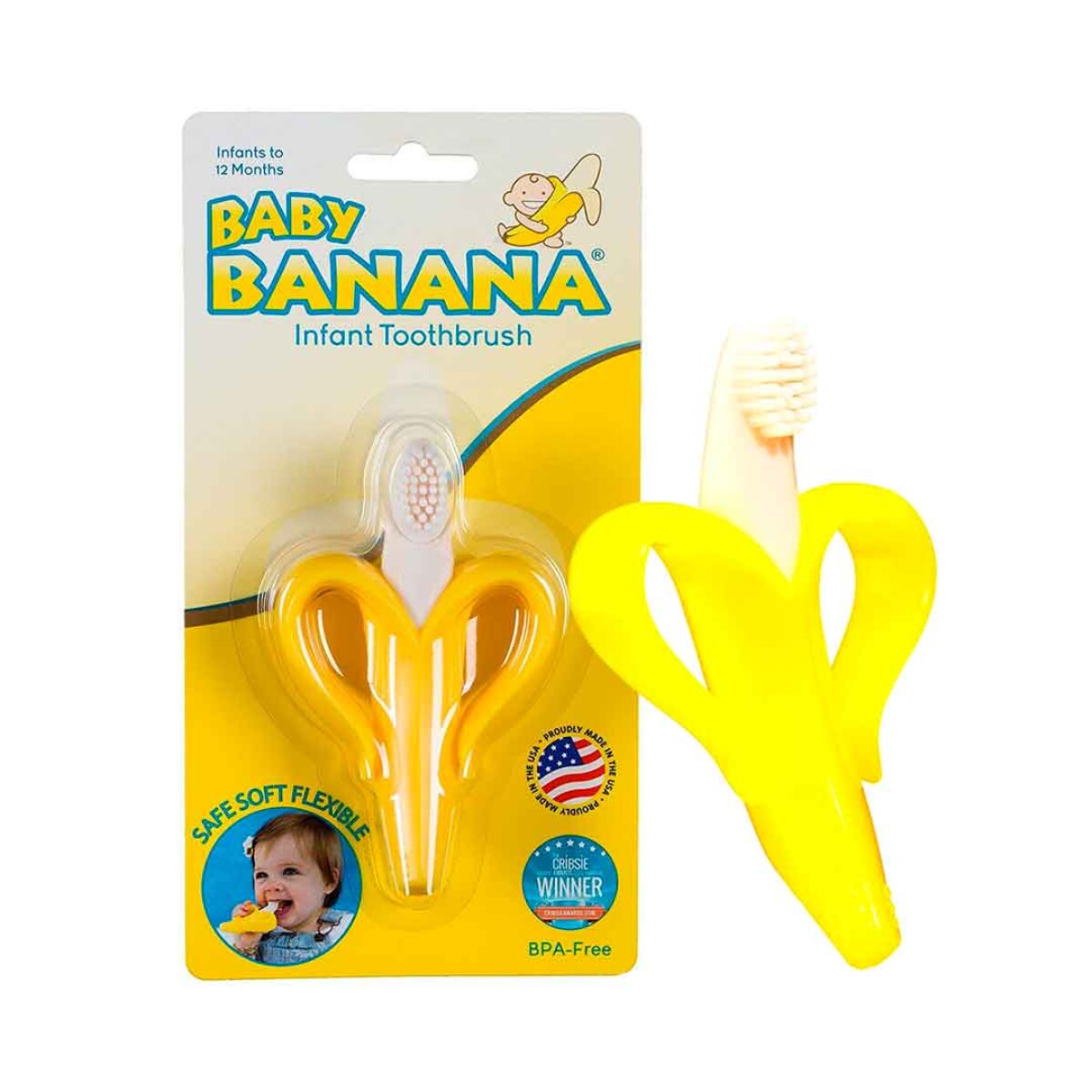 Mordillo baby banana safe soft flexible para dientes - 001 