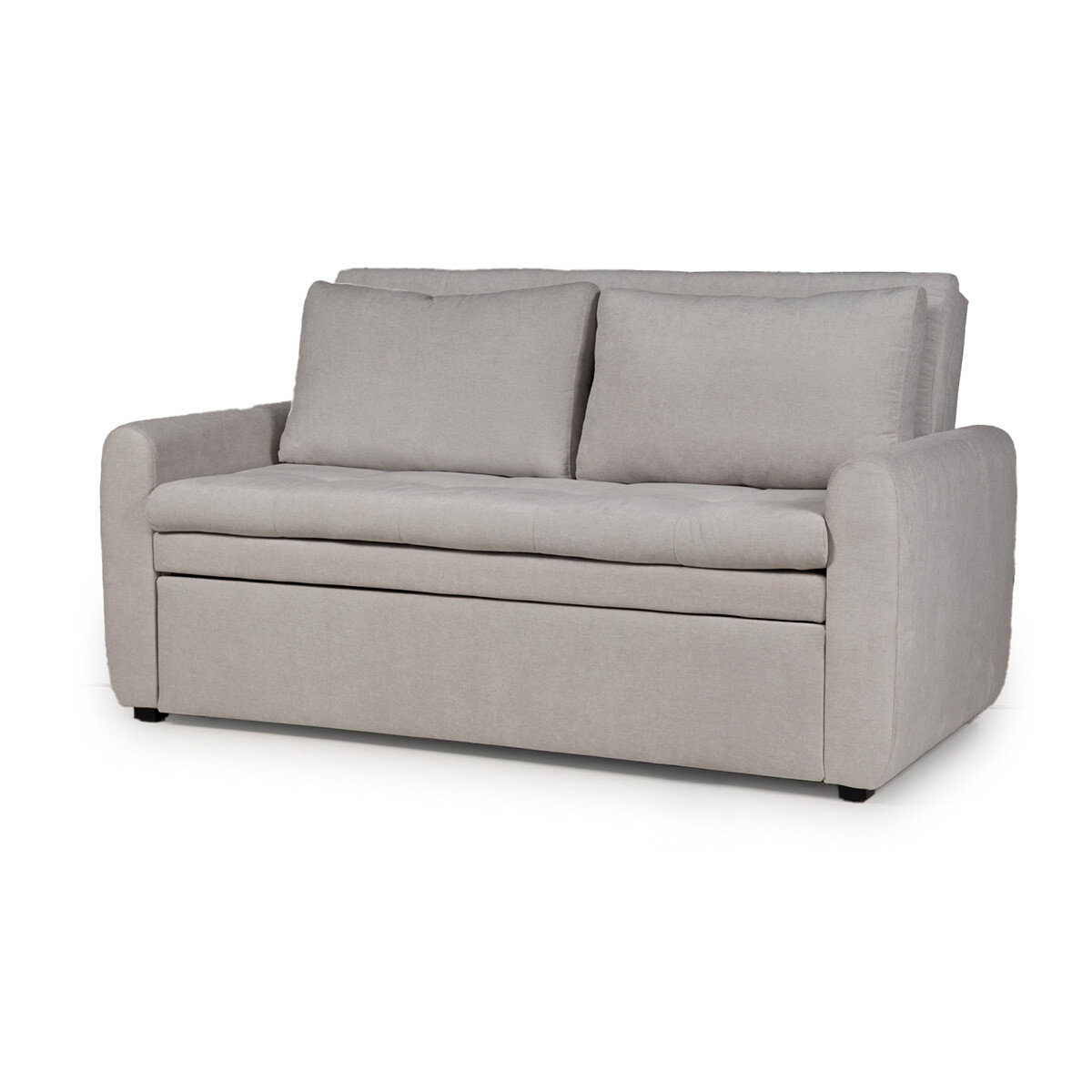 Sofá Cama Saara - Tela Microfibra - TC1009 (Plata) 