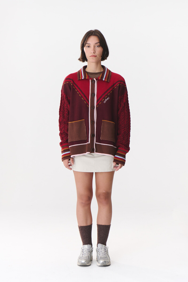 Cardigan Play Bordó