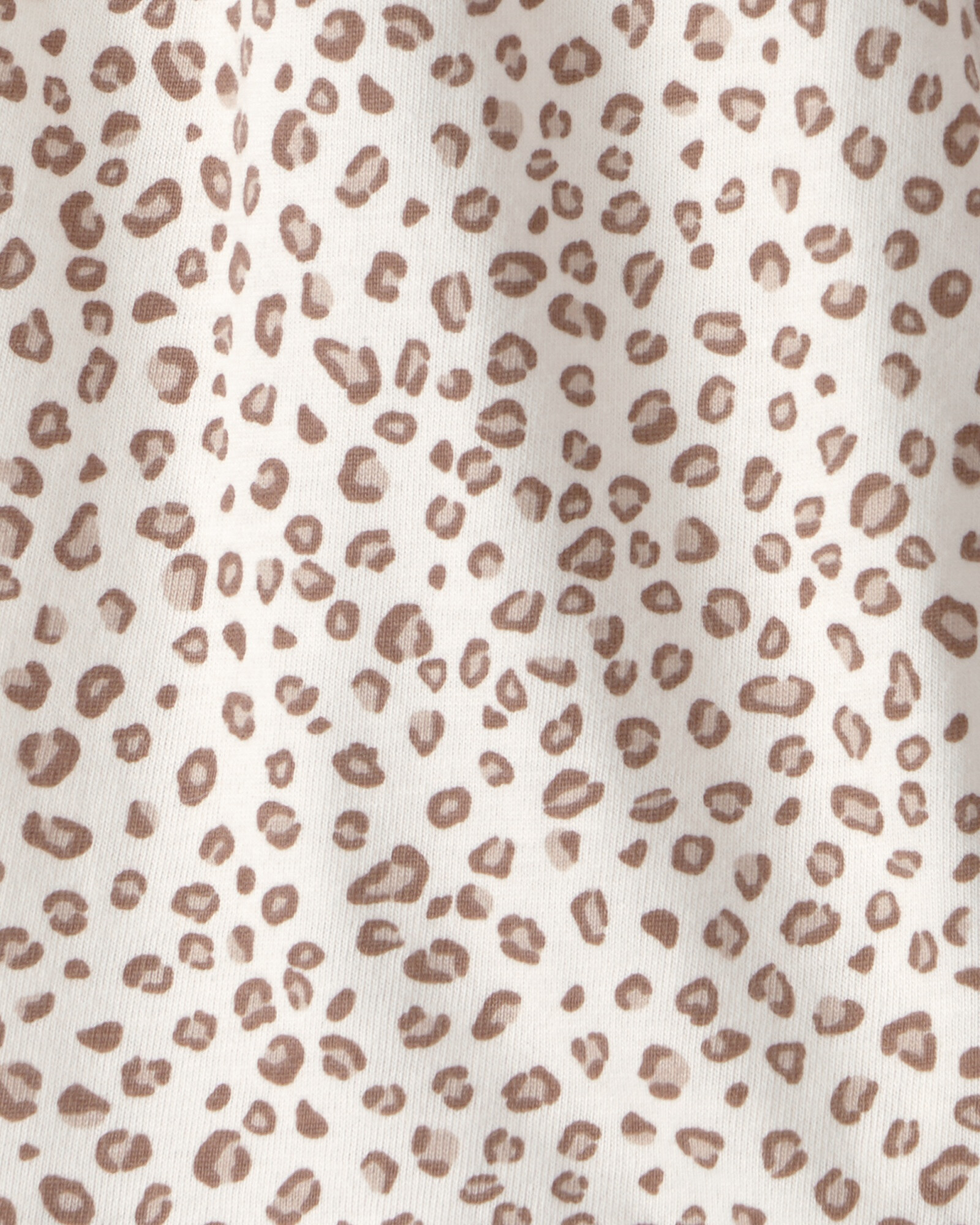 Monito corto de algodón, marrón y marfil, diseño animal print Sin color