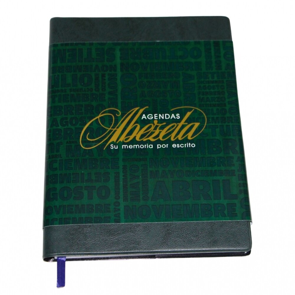 AGENDA ABEZETA 200 CLASICA DEL AÑO TAPA FUNDA COLOR VERDE OSCURO