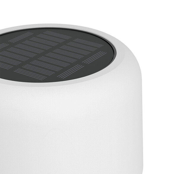 Lámpara de pie blanco solar-USB 2,8W cálido IP44 EG3678