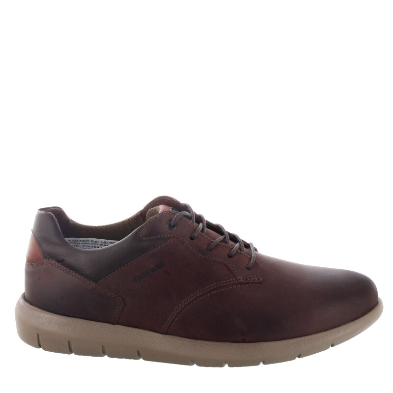 Zapatos de Hombre Freeway Oslo Casual Marrón Chocolate (Cuero Graso)