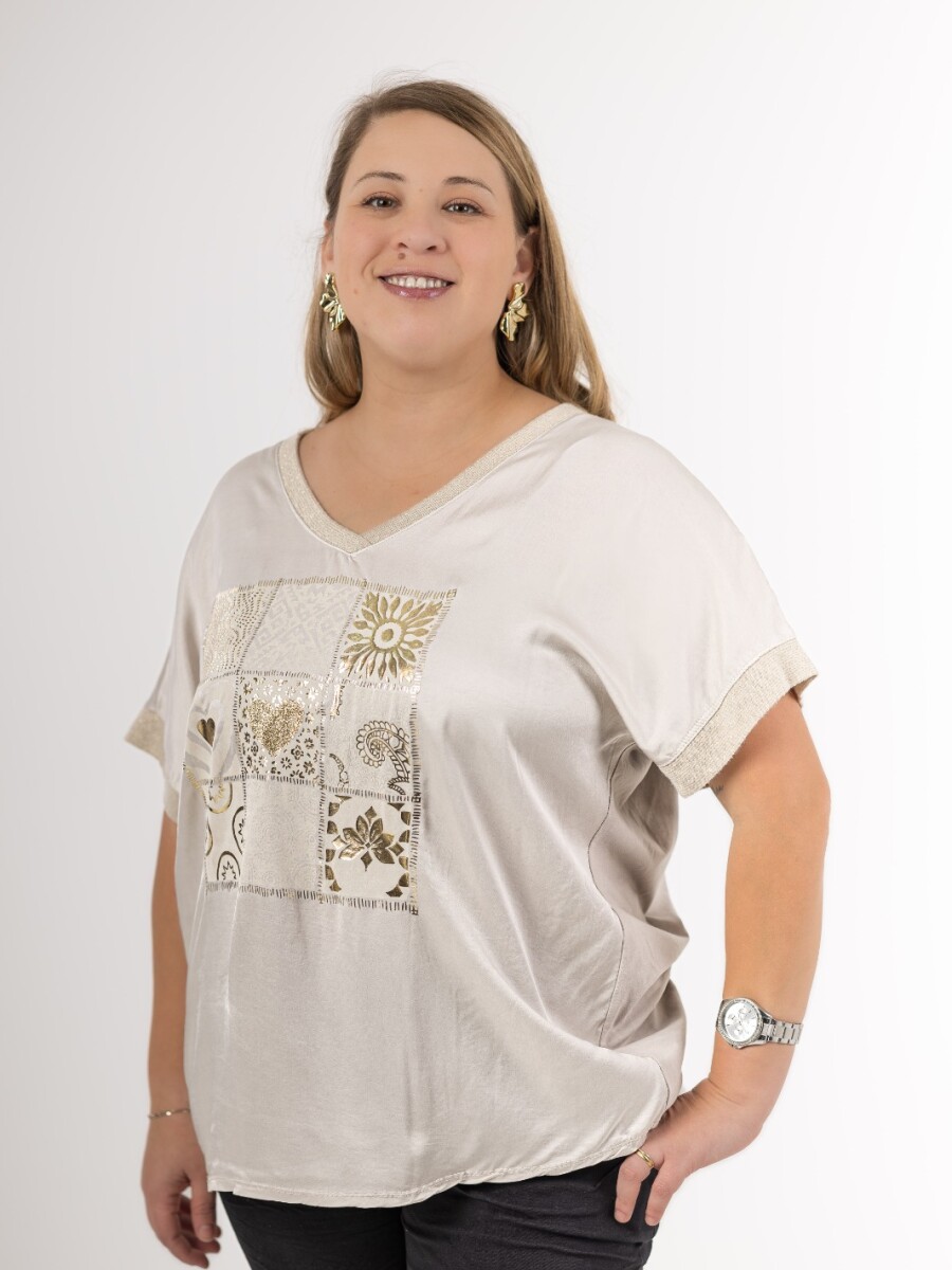 Blusa 100% lino y 100% algodón atrás Blusa 100% lino y 100% algodón atrás