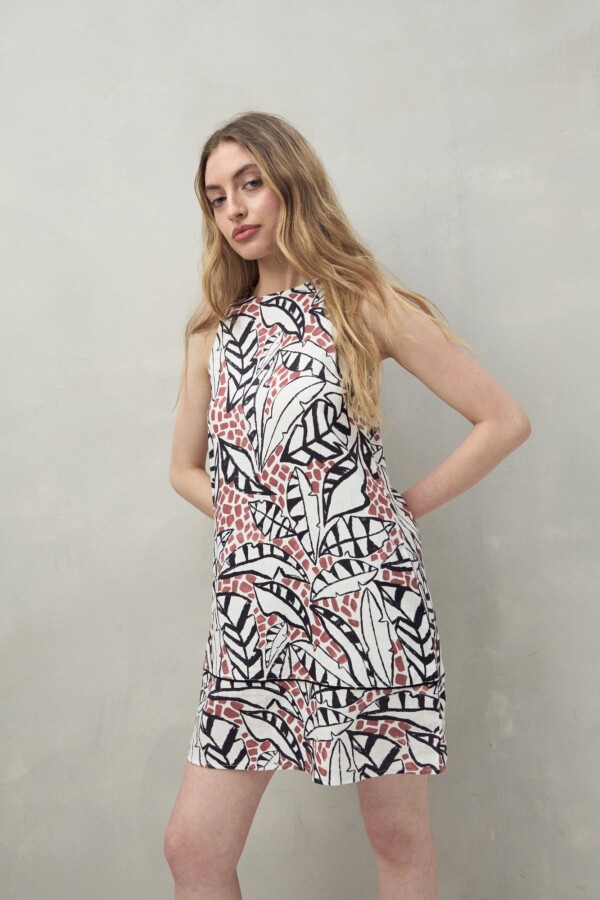 VESTIDO MARLON PRINT Crudo