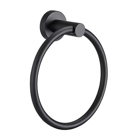 Aro toallero negro mate Milano Dmc Aro Toallero Negro Mate Milano Dmc