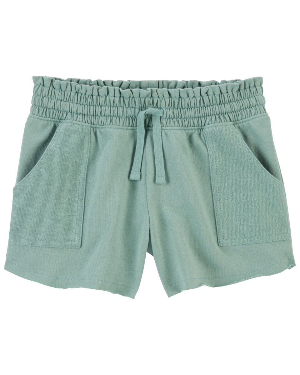 Short de algodón, con cordón, verde 