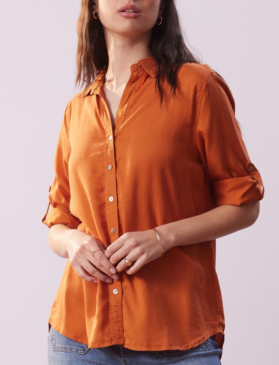Camisa Tencel - Terracota 