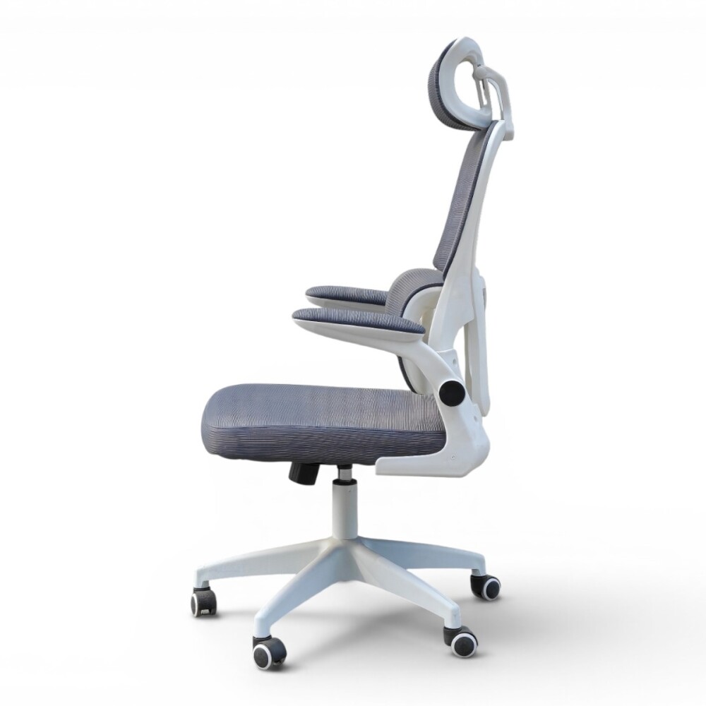 SILLA DE OFICINA ERGONÓMICA RECLINABLE CON APOYACABEZAS AZUL