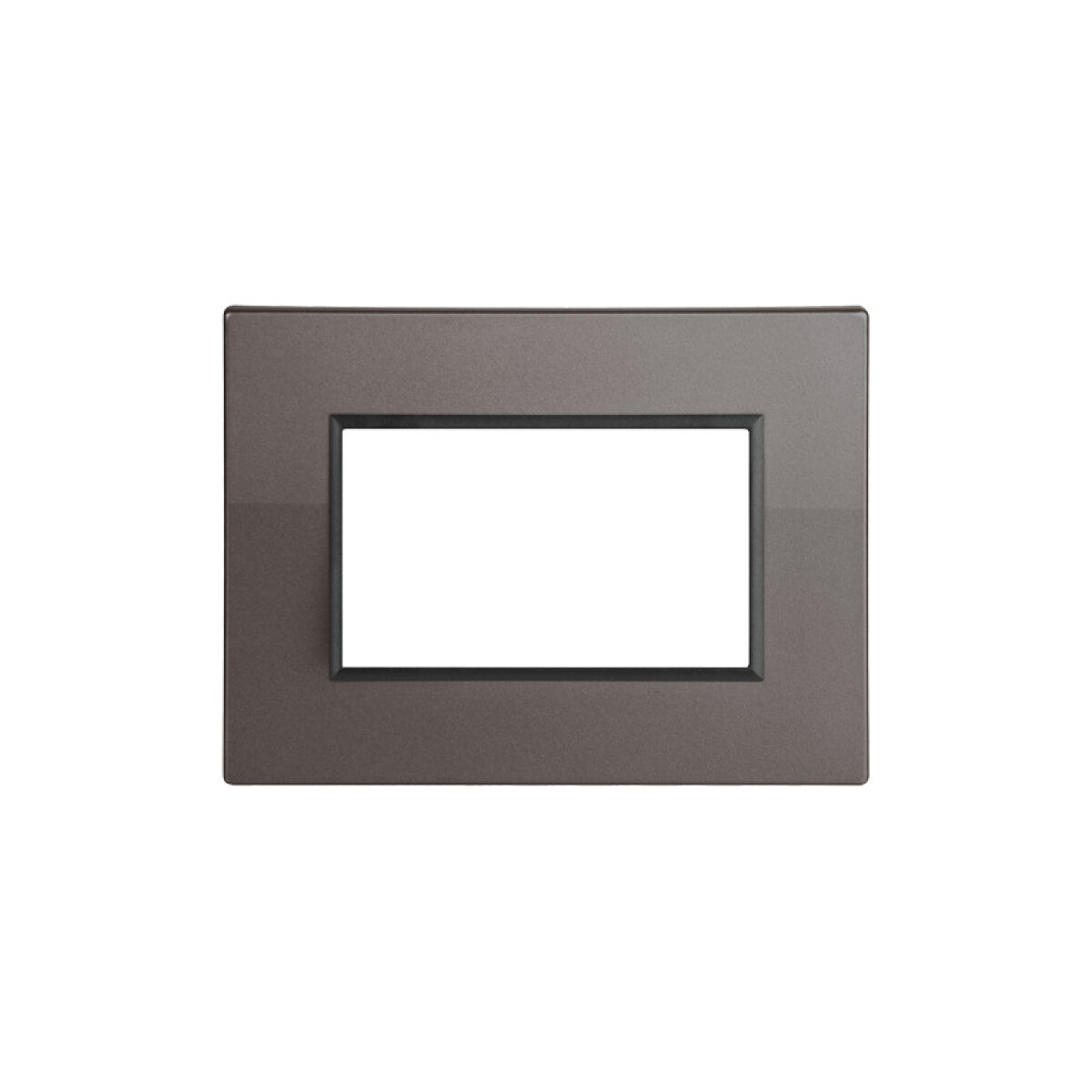 Plaqueta p/3 módulos gris metalizado - Duomo Flat - C56540 
