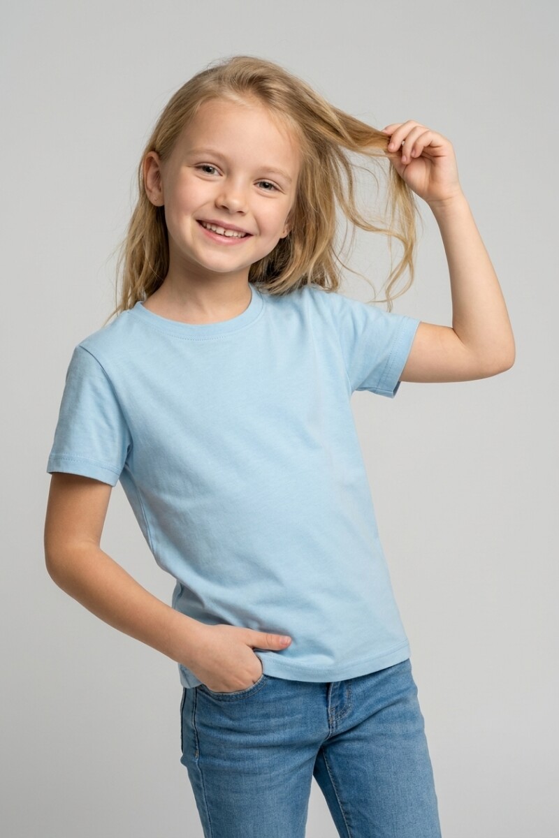 Remera cuello redondo ICONIC 150 - UNISEX CELESTE