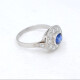 Anillo Nuevo Estilo Antiguo, Platino, Brillantes Y Zafiro Anillo Nuevo Estilo Antiguo, Platino, Brillantes Y Zafiro