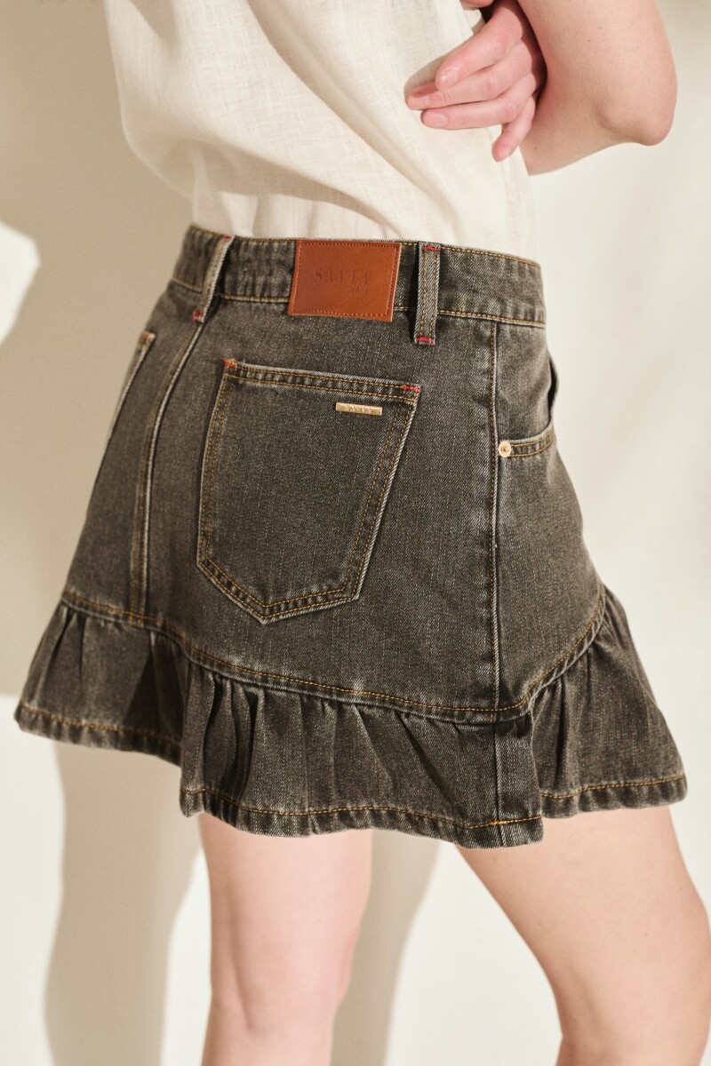 FALDA ULA DENIM Gris Pre Venta