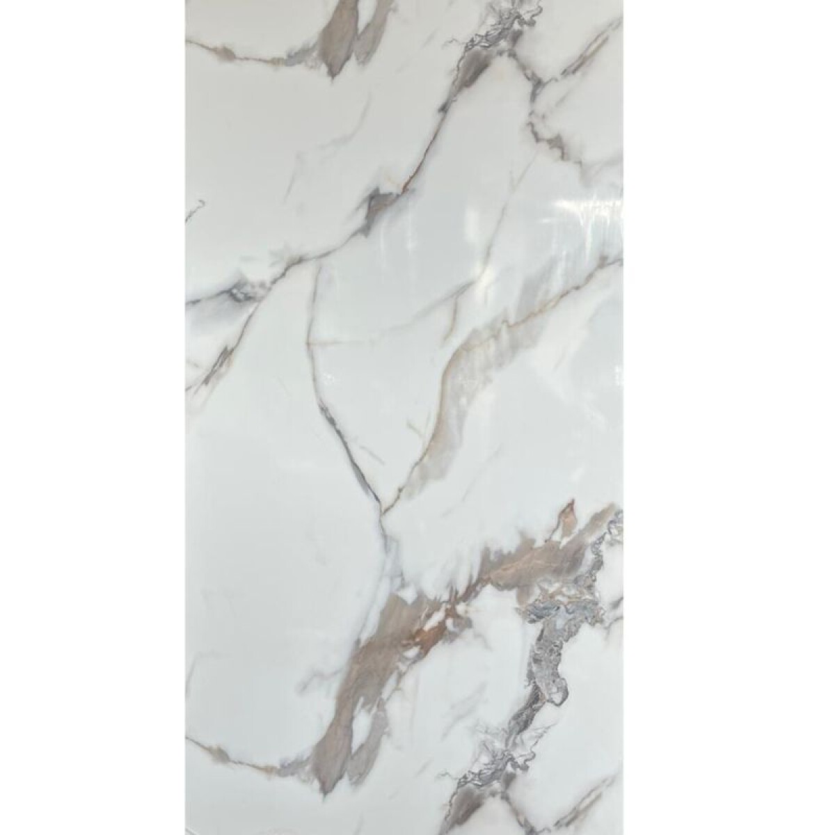 PLACA 1.22 X 2.44 MT SIMIL MARMOL - BLANCA VETAS GRISES CON MARRON 