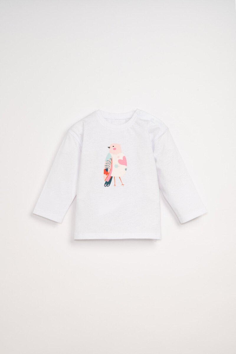 Remera estampa - Pájaro Blanco 