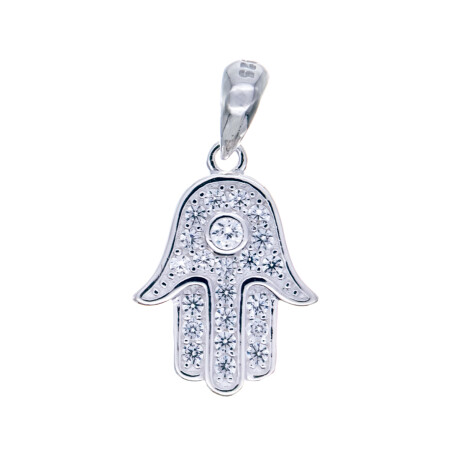 Dije de plata 925 con circonias, MANO DE FATIMA. Dije de plata 925 con circonias, MANO DE FATIMA.