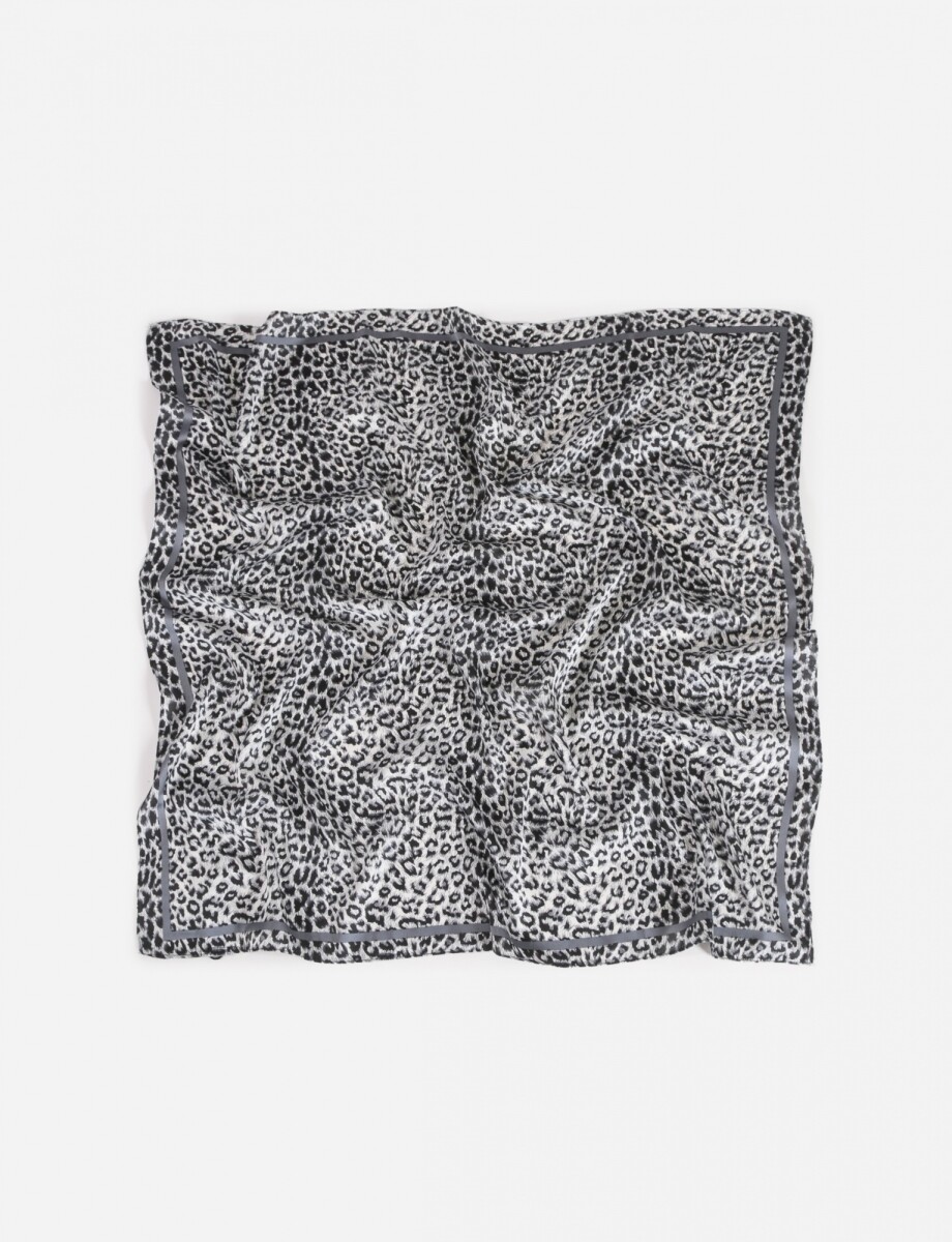 Pañuelo animal print guarda - gris 